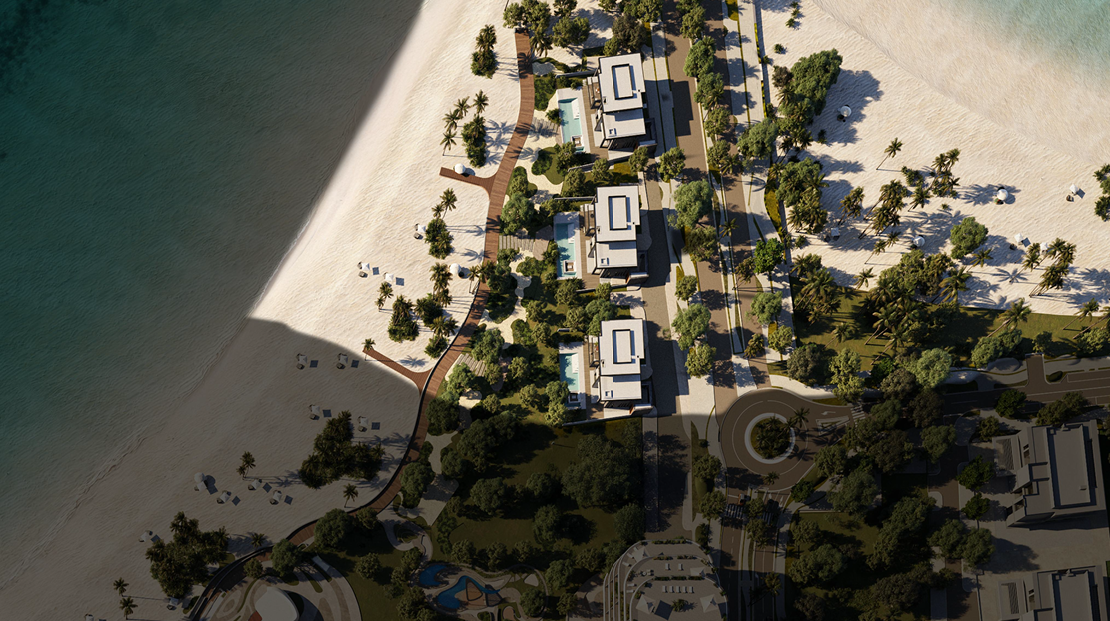 Beachfront mansions and villas